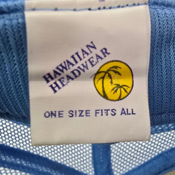 Vtg Puff Print I Got Lei’d In Hawaii Snapback Trucker Hat Blue White Bikini Girl - Picture 5 of 5